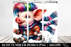 Baby Pig Running 20 Oz Tumbler Product Image 2