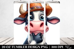 Funny Cow Portrait with Goofy Smile | 20 oz Tumbler Product Image 2
