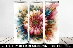 Abstract Pastel Calla Lily Art 20 Oz Tumbler Product Image 2