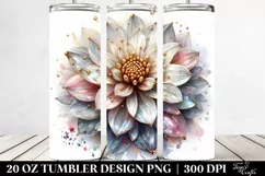 20 Oz Tumbler Sublimation | Shiny Dahlia Product Image 2