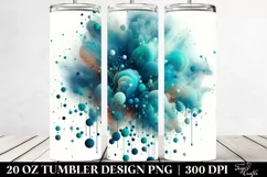 Colorful Cyan Particles | 20 oz Tumbler Product Image 2