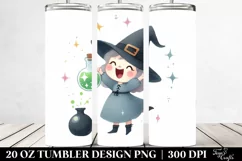 Excited Witch with Potion Clipart, High-Res 20 Oz Tumbler Product Image 2