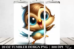 Cute Cartoon Baby Sparrow | 20 Oz Tumbler Product Image 2