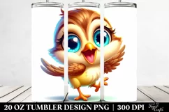 Cute Cartoon Baby Sparrow | 20 Oz Tumbler Product Image 2