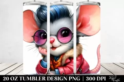 Cute Baby Mouse Posing Like a Model | 20 oz Tumbler Product Image 2