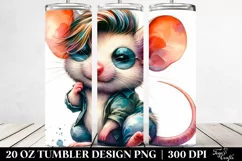 Cute Baby Mouse Posing Like a Model | 20 oz Tumbler Product Image 2