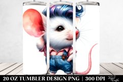 Cute Baby Mouse Posing Like a Model | 20 oz Tumbler Product Image 2