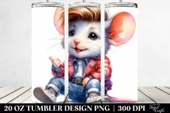 Cute Baby Mouse Posing Like a Model | 20 oz Tumbler Product Image 2