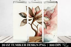 Abstract Wooden Small Magnolia | 20 Oz Tumbler Product Image 2