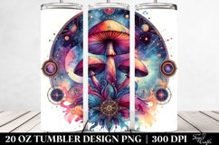 Vibrant Magical Celestial Mushroom Clipart, 20 Oz Tumbler Product Image 2
