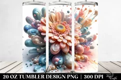 Abstract Pastel Gerbera Art 20 Oz Tumbler Product Image 2