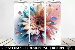 Abstract Pastel Gerbera Art 20 Oz Tumbler Product Image 2