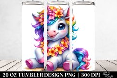 Colorful Baby Unicorn Lei. 20 Oz Tumbler Design Product Image 2
