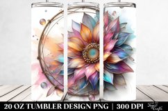 Abstract Shiny Sunflower Tumbler | 20 oz Tumbler Product Image 2