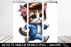 Baby Cat Running 20 Oz Tumbler Product Image 2