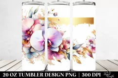 Orchid Gold Foil Frame Clipart, High-Res 20 Oz Tumbler Product Image 2