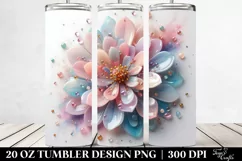 Abstract Pastel Zinnia Art 20 Oz Tumbler Product Image 2