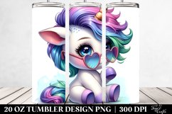 Cute Baby Unicorn Drawing | 20 oz Tumbler Product Image 2