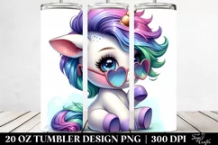 Cute Baby Unicorn Drawing | 20 oz Tumbler Product Image 2