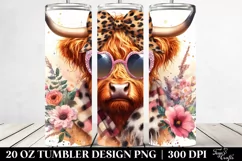 Elegant Highland Cow Tumbler Product Image 2