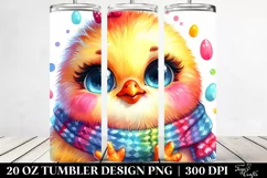 Colorful Smiling Baby Chicken | 20 Oz Tumbler Product Image 2
