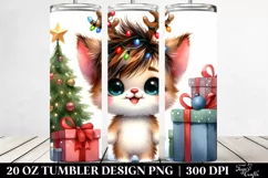 Cute Baby Kitten with Christmas Lights 20 Oz Tumbler Product Image 2