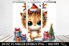 Cute Baby Kitten with Christmas Lights 20 Oz Tumbler Product Image 2