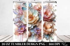 Abstract Peonies Tumbler | 20 oz Tumbler Product Image 2