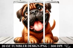 Funny Crazy Bullmastiff | 20 Oz Tumbler Product Image 2