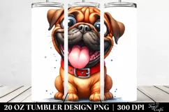 Funny Crazy Bullmastiff | 20 Oz Tumbler Product Image 2