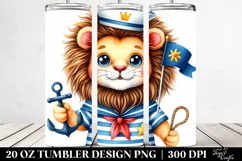Funny Lion Sailor Suit | 20 Oz Tumbler Product Image 2