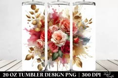 Vibrant Red Roses Bouquet | 20 Oz Tumbler Product Image 2