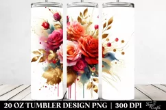 Vibrant Red Roses Bouquet | 20 Oz Tumbler Product Image 2
