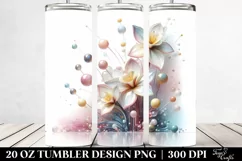 Abstract Pastel Narcissus Art 20 Oz Tumbler Product Image 2