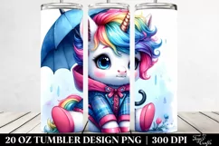 Cute Unicorn Sitting 20 Oz Tumbler Product Image 2