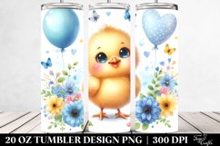 Colorful Watercolor Small Baby Chicken | 20 Oz Tumbler Product Image 2