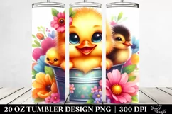 Colorful Smiling Baby Duckling | 20 Oz Tumbler Product Image 2