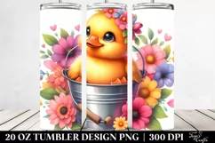 Colorful Smiling Baby Duckling | 20 Oz Tumbler Product Image 2