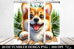 Cute Crazy Looking Pembroke Welsh Corgi | 20 Oz Tumbler Product Image 2