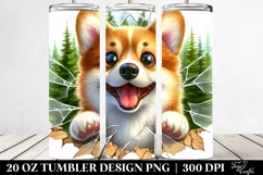 Cute Crazy Looking Pembroke Welsh Corgi | 20 Oz Tumbler Product Image 2