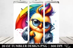 Baby Chicken in Raincoat 20 Oz Tumbler Product Image 2