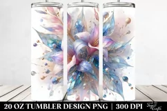 Shiny Lobelia Abstract Clipart, 20 Oz Tumbler Product Image 2