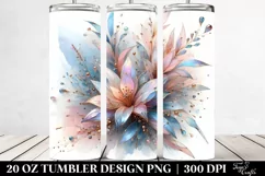 Shiny Lobelia Abstract Clipart, 20 Oz Tumbler Product Image 2