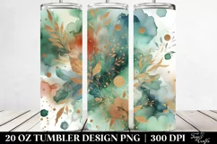 Colorful Greenish Background with Golden Foil Product Image 2