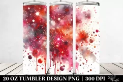 Colorful Redish Watercolor Particles with Gliterry Texture Product Image 2