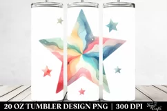 Colorful Pastel Star Clipart, High-Res 20 Oz Tumbler Product Image 2
