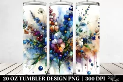 Colorful Small Stained Delphinium | 20 oz Tumbler Product Image 2