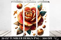 Wooden Small Camellia | 20 Oz Tumbler Product Image 2