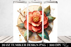 Wooden Small Camellia | 20 Oz Tumbler Product Image 2