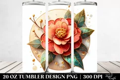 Wooden Small Camellia | 20 Oz Tumbler Product Image 2